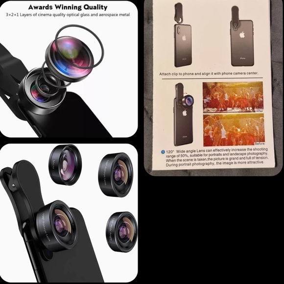 Keywing Phone Cameras x3 lense, Phone Lenses Kit IPhone, Android, & Samsung - Picture 4 of 4